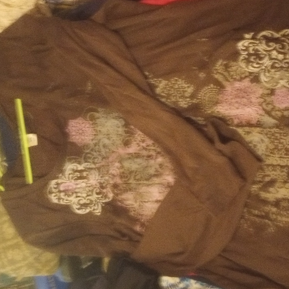 3X Appropriate Behavior brown long sleeve  graphic T-shirt